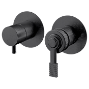 Remer Atelier Смеситель для ванны, 2 потребителя, с внутренней частью, цвет: cromo nero spazzolato AL92ZPCFP