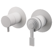 Remer Atelier Смеситель для ванны встраиваемый 3 потребителя с внутренней частью, цвет: bianco opaco AL93ZPBO