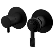 Remer Atelier Смеситель для ванны встраиваемый, 3 потребителя, с внутренней частью, цвет: nero opaco AL93ZPNO