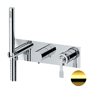 Remer Atelier Смеситель для ванны встраиваемый, 2 потребителя, с внутренней частью, цвет: oro lucido AL97D2DO