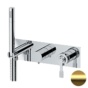 Remer Atelier Смеситель для ванны, 3 потребителя, с внутренней частью, цвет: oro spazzolato AL97D3BG