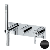 Remer Atelier Смеситель для ванны встраиваемый, 3 потребителя, с внутренней частью, цвет: nero opaco AL97D3NO