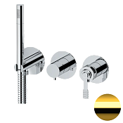 Remer Atelier Смеситель для ванны встраиваемый, 3 потребителя, с внутренней частью, цвет: oro lucido AL97D3PDO