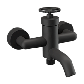 Remer Chrono Смеситель для ванны с душем, излив, цвет: nero opaco CH05NO