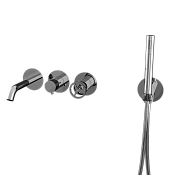 Remer Chrono Смеситель для ванны встраиваемый, излив, лейка, с встраиваемой частью, цвет: cromo CH53D2P