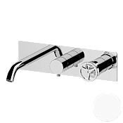 Remer Chrono Смеситель для ванны встраиваемый, излив, лейка, с внутренней частью, цвет: bianco opaco CH54D2BO