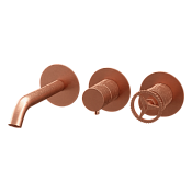 Remer Chrono Смеситель для ванны, излив, лейка, с внутренней частью, цвет: rame spazzolato CH54D2PRP