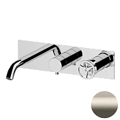 Remer Chrono Смеситель для ванны встраиваемый, излив, лейка, с внутренней частью, цвет: visual inox CH54D2XV