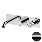 Remer Chrono Смеситель для ванны, 3 потребителя, с внутренней частью, цвет: cromo nero spazzolato CH54D3CFP