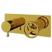 Remer Chrono Смеситель для ванны встраиваемый 2 потребителя, с встраиваемой частью, цвет: oro lucido CH92ZDO