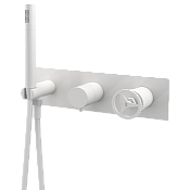 Remer Chrono Смеситель для ванны встраиваемый 2 потребителя с внутренней частью, цвет: bianco opaco CH97D2BO