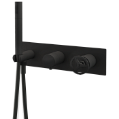 Remer Chrono Смеситель для ванны встраиваемый 2 потребителя, с встраиваемой частью, цвет: nero opaco CH97D2NO