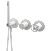 Remer Chrono Смеситель для ванны встраиваемый 2 потребителя с внутренней частью, цвет: bianco opaco CH97D2PBO