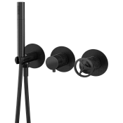 Remer Chrono Смеситель для ванны, 2 потребителя, с внутренней частью, цвет: cromo nero spazzolato CH97D2PCFP