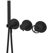 Remer Chrono Смеситель для ванны встраиваемый 2 потребителя, с встраиваемой частью, цвет: nero opaco CH97D2PNO