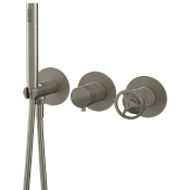 Remer Chrono Смеситель для ванны встраиваемый, 3 потребителя, с внутренней частью, цвет: visual inox CH97D3PXV