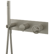 Remer Chrono Смеситель для ванны встраиваемый, 3 потребителя, с внутренней частью, цвет: visual inox CH97D3XV