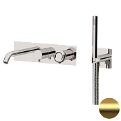 Remer Element Смеситель для ванны, излив, лейка, с внутренней частью, цвет: oro spazzolato ET53D2BG