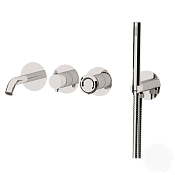 Remer Element Смеситель для ванны встраиваемый, излив, лейка, со скрытой частью, цвет: bianco opaco ET53D2PBO