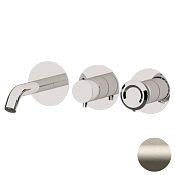 Remer Element Смеситель для ванны встраиваемый 2 потребителя с внутренней частью, цвет: visual inox ET54D2PXV