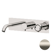 Remer Element Смеситель для ванны встраиваемый 2 потребителя с внутренней частью, цвет: visual inox ET54D2XV