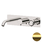 Remer Element Смеситель для ванны, 3 потребителя, с внутренней частью, цвет: oro spazzolato ET54D3BG