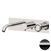 Remer Element Смеситель для ванны, 3 потребителя, с внутренней частью, цвет: cromo nero spazzolato ET54D3CFP