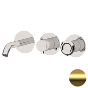 Remer Element Смеситель для ванны, 3 потребителя, с внутренней частью, цвет: oro spazzolato ET54D3PBG