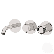 Remer Element Смеситель для ванны встраиваемый 3 потребителя с внутренней частью, цвет: bianco opaco ET54D3PBO