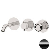 Remer Element Смеситель для ванны, 3 потребителя, с внутренней частью, цвет: cromo nero spazzolato ET54D3PCFP