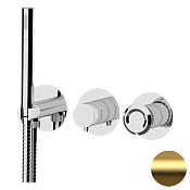 Remer Element Смеситель для ванны, 3 потребителя, с внутренней частью, цвет: oro spazzolato ET97D3PBG