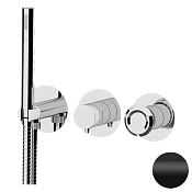 Remer Element Смеситель для ванны встраиваемый, 3 потребителя, с внутренней частью, цвет: nero opaco ET97D3PNO