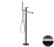 Remer Infinity Смеситель для ванны напольный, со скрытой частью, цвет: cromo nero spazzolato I08CFP