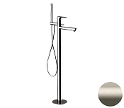 Remer Infinity Смеситель для ванны напольный, излив 18 см, со скрытой частью, цвет: visual inox I08XV