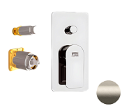 Remer Infinity Смеситель для ванны встраиваемый на 2 потребителя, внешняя часть, цвет: visual inox I09KBXV