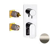 Remer Infinity Смеситель для ванны встраиваемый на 2 потребителя, внешняя часть, цвет: visual inox I92KBXV