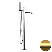 Remer Metrica Смеситель для ванны напольный, излив 18 см, со скрытой частью, цвет: oro spazzolato MC08BG