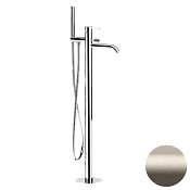 Remer Metrica Смеситель для ванны напольный, излив 18 см, со скрытой частью, цвет: visual inox MC08XV