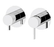 Remer Metrica Смеситель для ванны встраиваемый, 2 потребителя, с встраиваемой частью, цвет: cromo MC92ZP