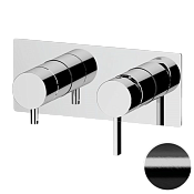 Remer Metrica Смеситель для ванны, 3 потребителя, с внутренней частью, цвет: cromo nero spazzolato MC93ZCFP