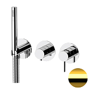 Remer Metrica Смеситель для ванны встраиваемый, 3 потребителя, с внутренней частью, цвет: oro lucido MC97D3PDO