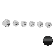 Remer X Style Смеситель для ванны встраиваемый 5 потребителей с внутренней частью, цвет: nero opaco N98D5PNO