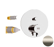 Remer Elegance Термостат для ванны встраиваемый на 2 потребителя, внешняя часть, цвет: visual inox NT09KBXV