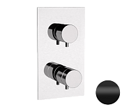 Remer Elegance Термостат для ванны встраиваемый на 3 потребителя, внешняя часть, цвет: nero opaco NT93QKBNO