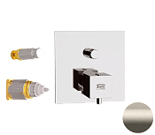 Remer Q-Elegance Термостат для ванны встраиваемый на 2 потребителя, внешняя часть, цвет: visual inox QT09KBXV