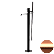 Remer X Style Смеситель для ванны напольный, излив 18 см, со скрытой частью, цвет: rame spazzolato X08RP