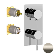 Remer X Style Смеситель для ванны встраиваемый на 3 потребителя, цвет: visual inox X93QKBXV