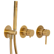 Remer X Style Смеситель для ванны, 2 потребителя, с внутренней частью, цвет: oro spazzolato X97D2PBG