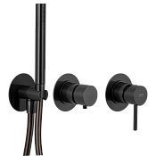 Remer X Style Смеситель для ванны, 2 потребителя, с внутренней частью, цвет: cromo nero spazzolato X97D2PCFP