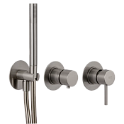 Remer X Style Смеситель для ванны встраиваемый 2 потребителя с внутренней частью, цвет: visual inox X97D2PXV